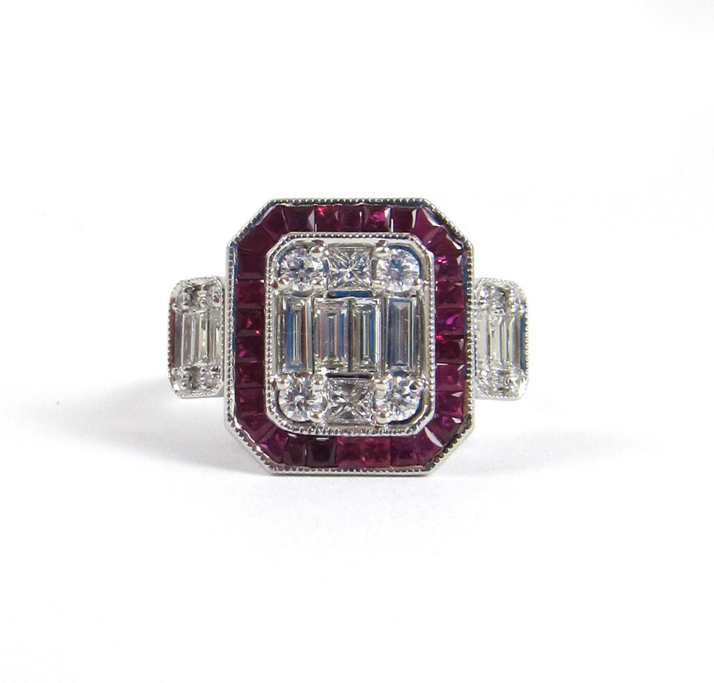 ART DECO DIAMOND RUBY AND EIGHTEEN 33ea36