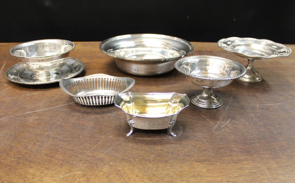 SIX STERLING SILVER HOLLOWWARE