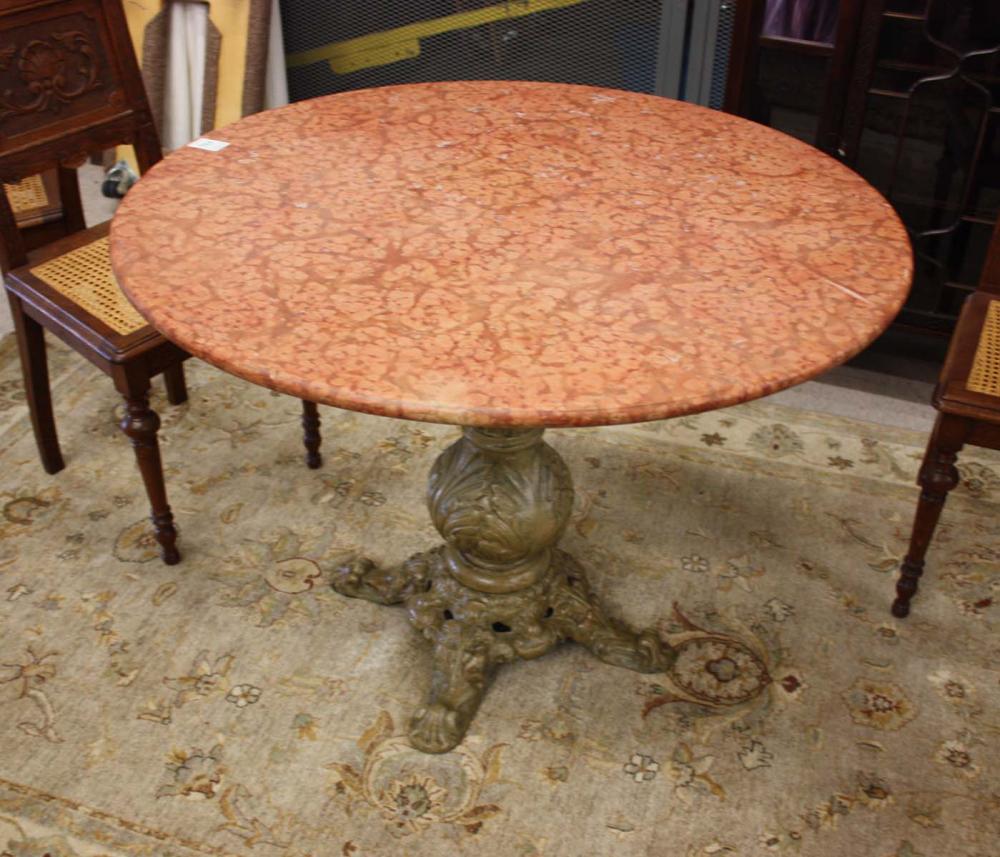 VICTORIAN ROUND MARBLE TOP CAFE 33ea68