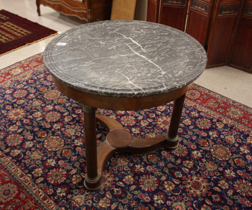 EMPIRE MAHOGANY MARBLE-TOP CENTER