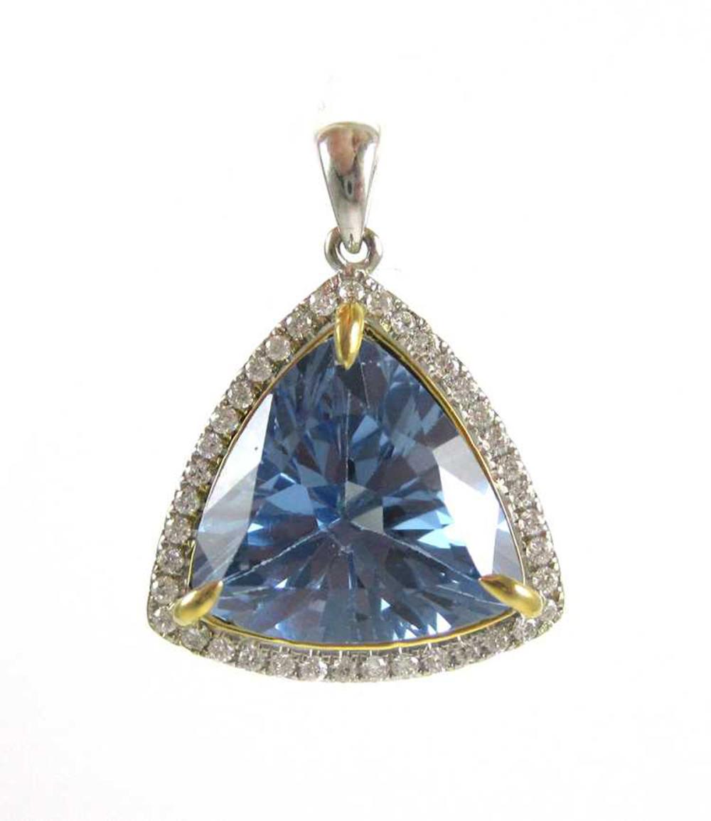 BLUE TOPAZ DIAMOND AND FOURTEEN 33ea93