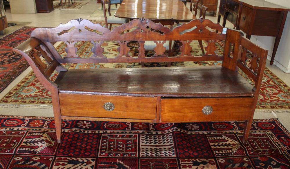 COUNTRY ANTIQUE DAYBED/BENCH, CONTINENTAL,