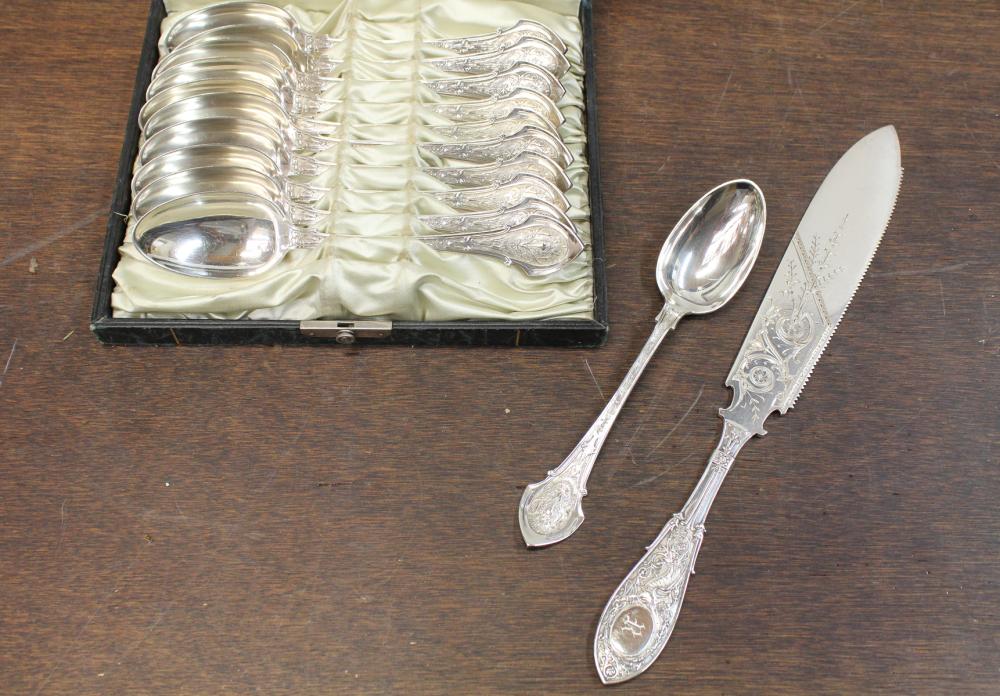 TWELVE STERLING SILVER FLATWARE