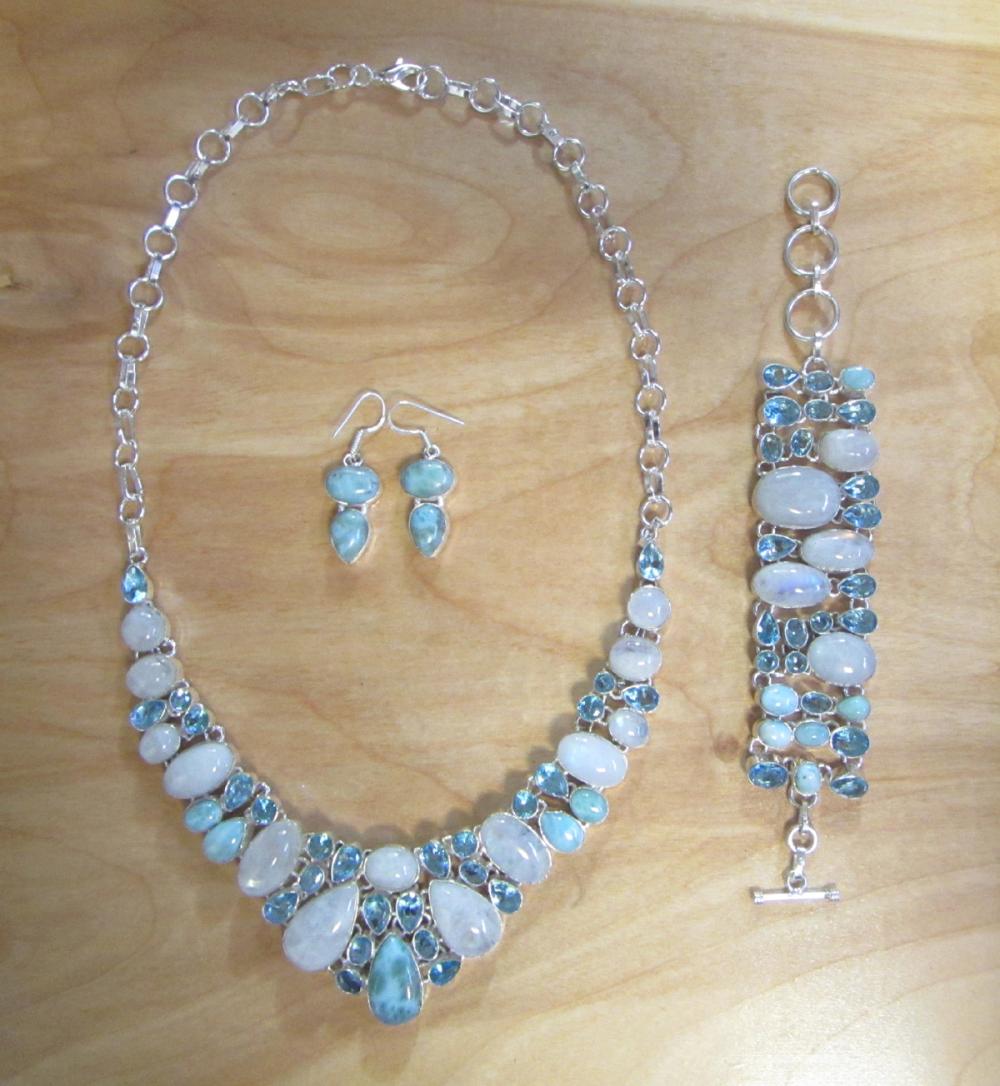 BLUE TOPAZ RAINBOW MOONSTONE AND 33eae2