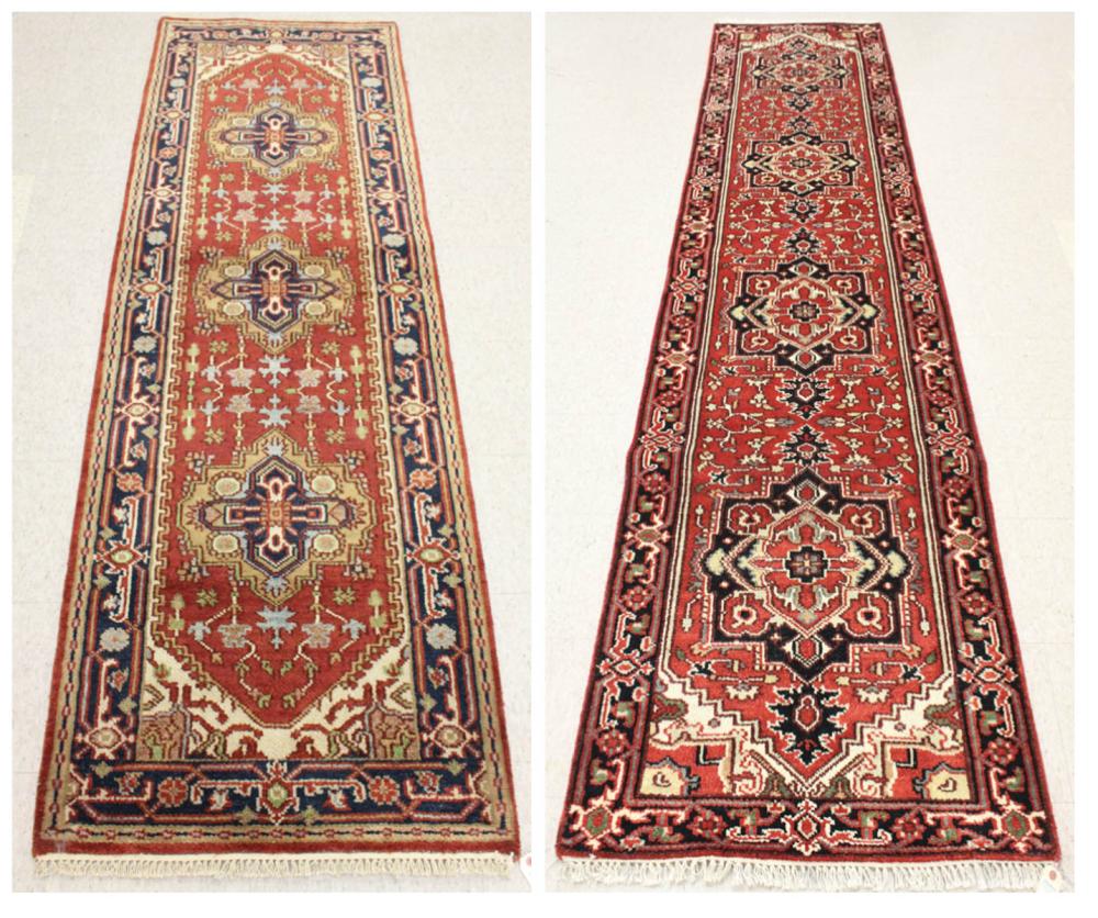 TWO SIMILAR HAND KNOTTED ORIENTAL 33eb3b