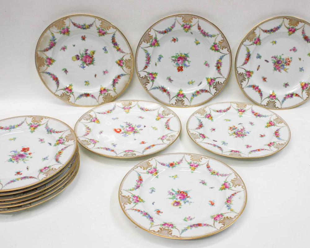 SET OF TWELVE DRESDEN PORCELAIN 33eb8c