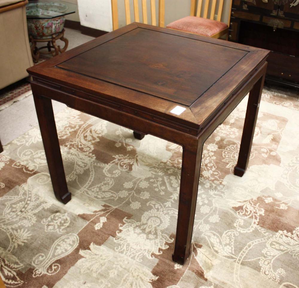 SQUARE CHINESE ROSEWOOD CARD TABLE,
