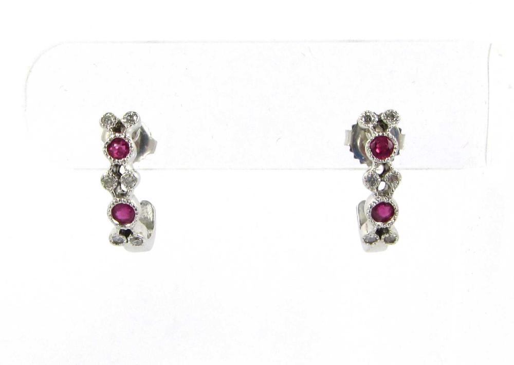 PAIR OF RUBY AND DIAMOND ART DECO 33ebfc