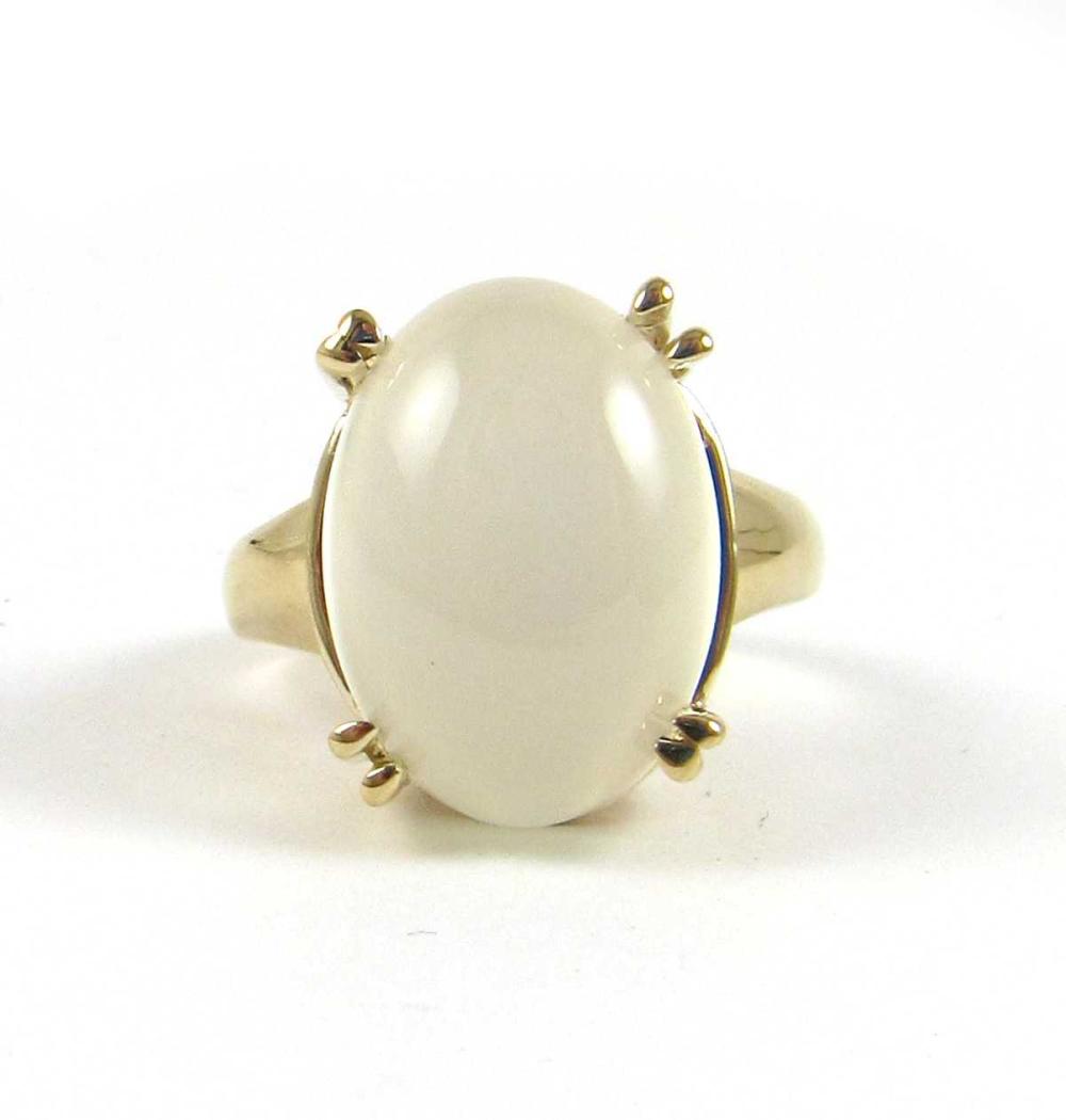 MOONSTONE AND FOURTEEN KARAT GOLD