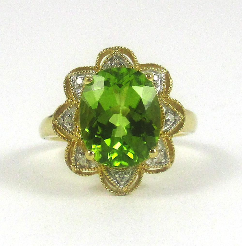 PERIDOT DIAMOND AND FOURTEEN KARAT 33ec59