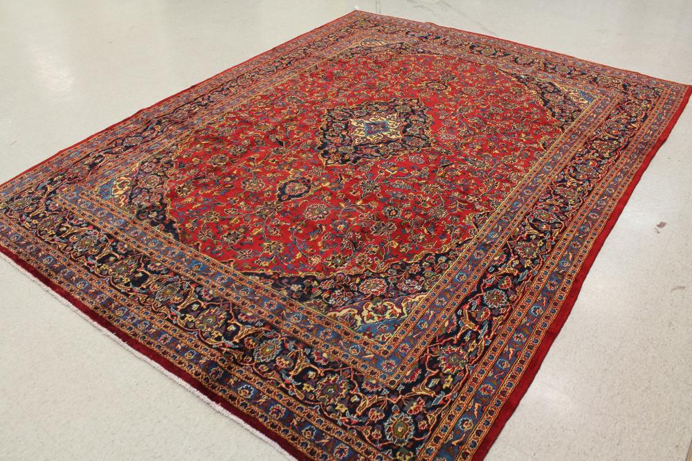 VINTAGE HAND KNOTTED PERSIAN CARPET  33ec94
