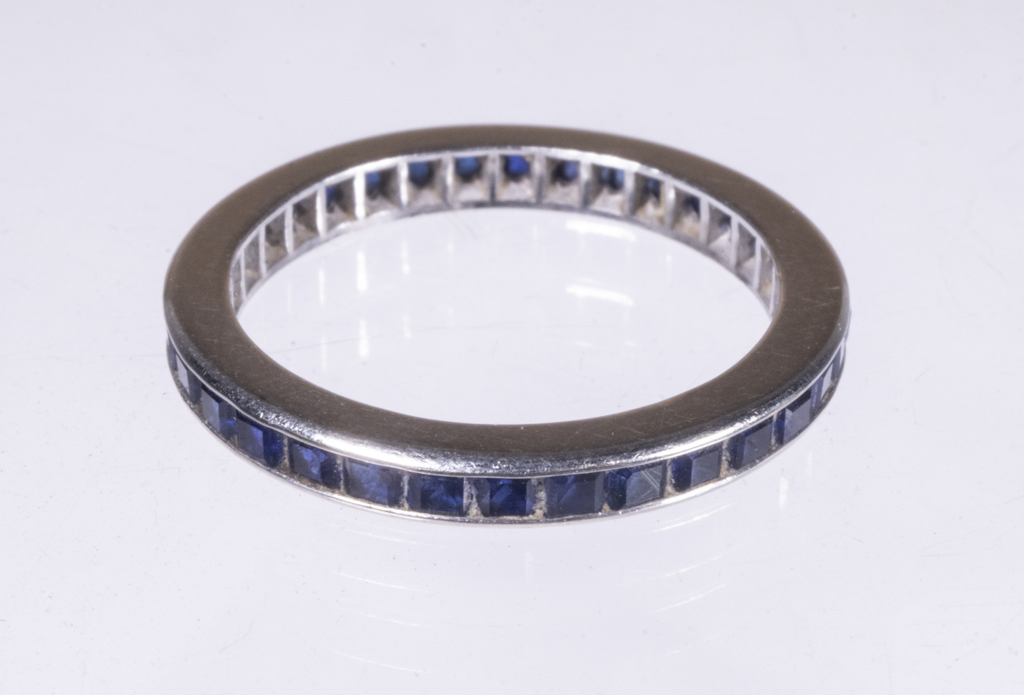 PLATINUM SAPPHIRE ETERNITY BAND 33ecb5