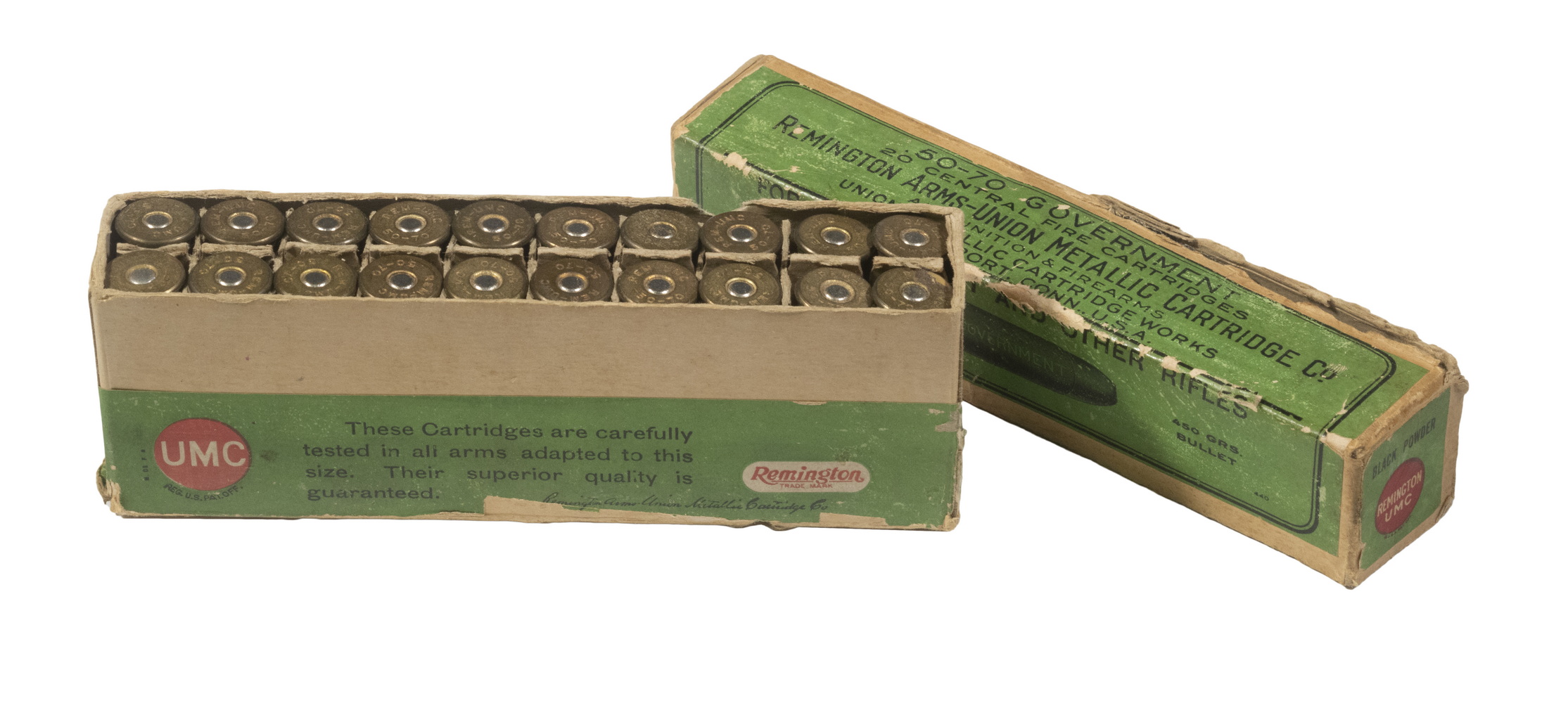 VINTAGE BOX OF (20) .50-70 CARTRIDGES