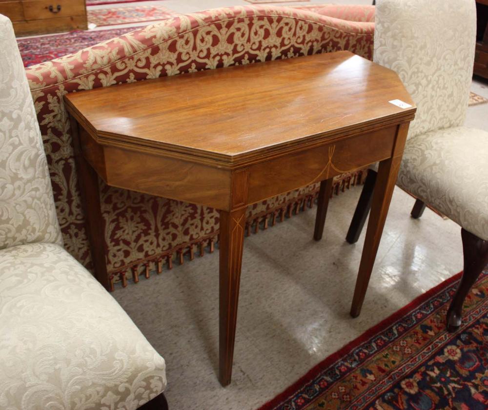 FEDERAL STYLE MAHOGANY GAME TABLE  33ed62