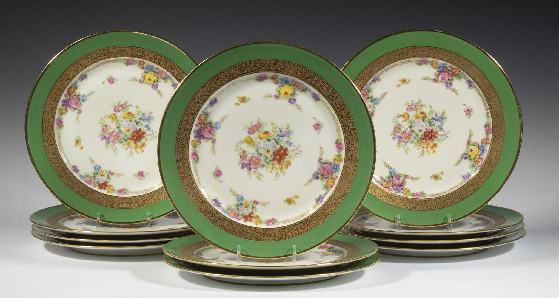 CHARLES AHRENFELDT LIMOGES DINNER PLATES