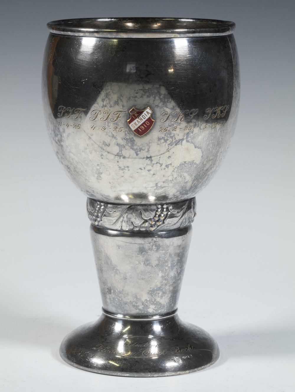 DANISH SILVER-PLATE VASE 1920s