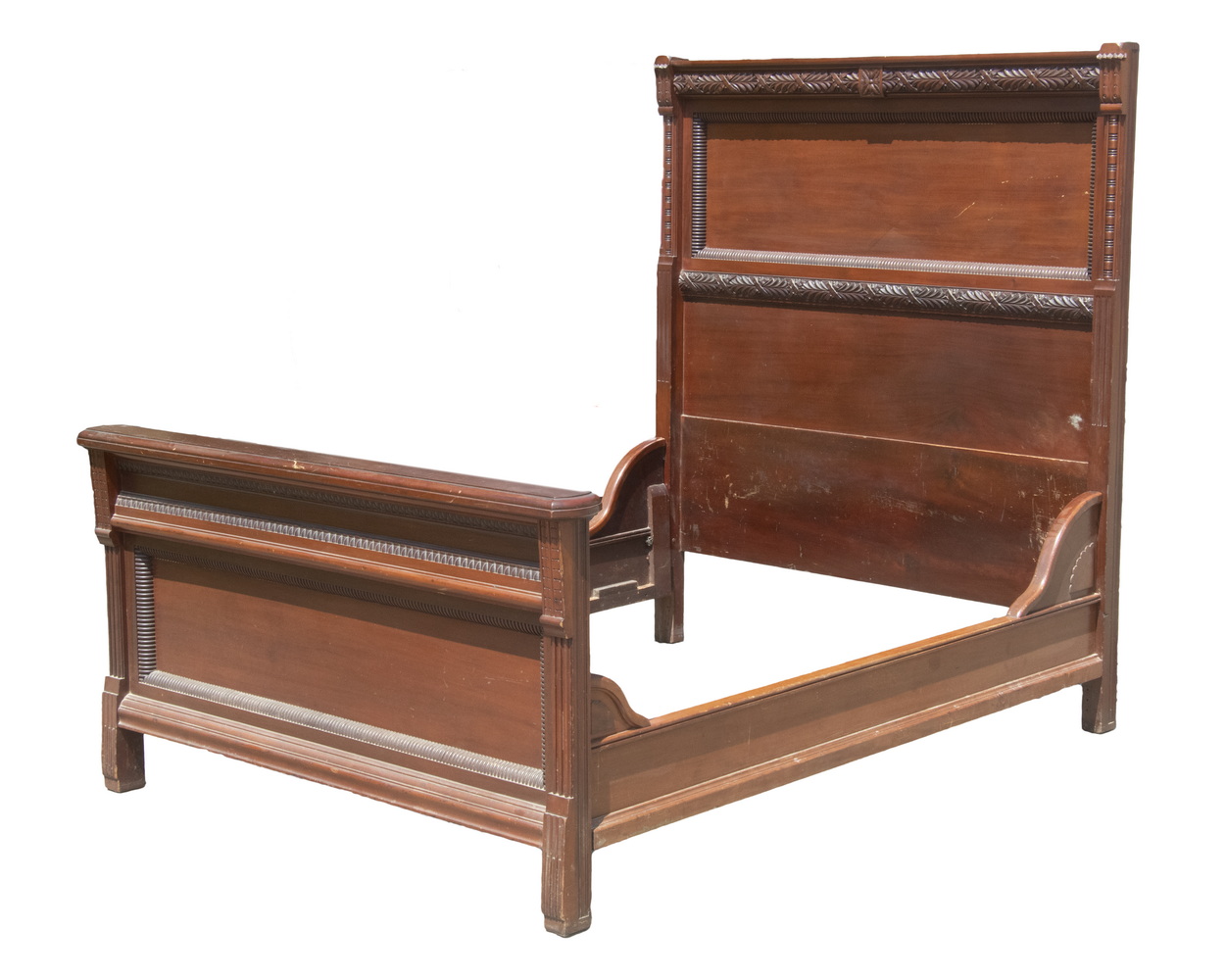 VICTORIAN FULL-SIZE BED 19th c. Mahogany