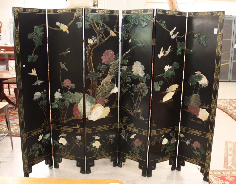 CHINESE SIX PANEL FLOOR SCREEN  33ede3