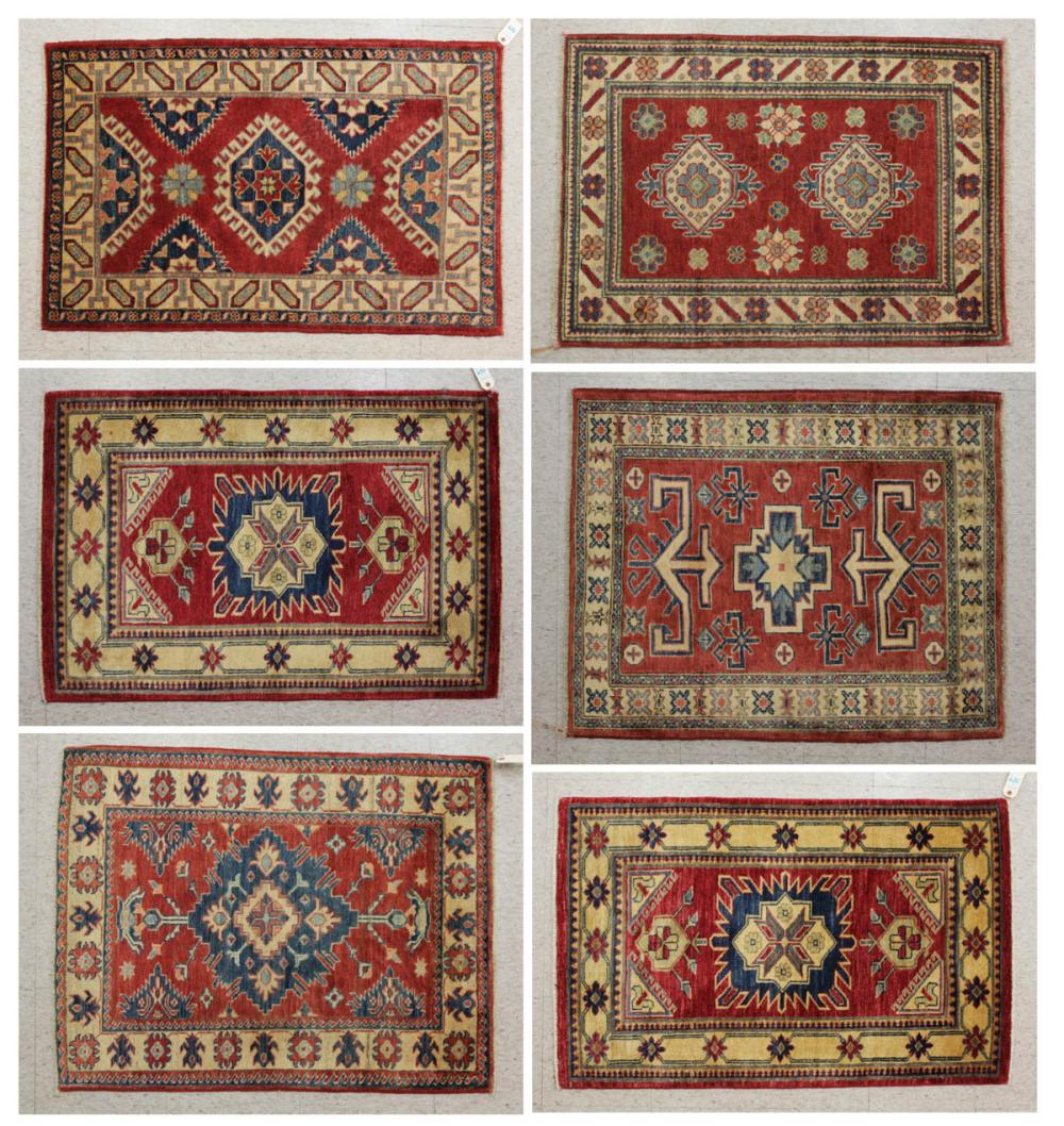 SIX HAND KNOTTED ORIENTAL AREA 33ee11