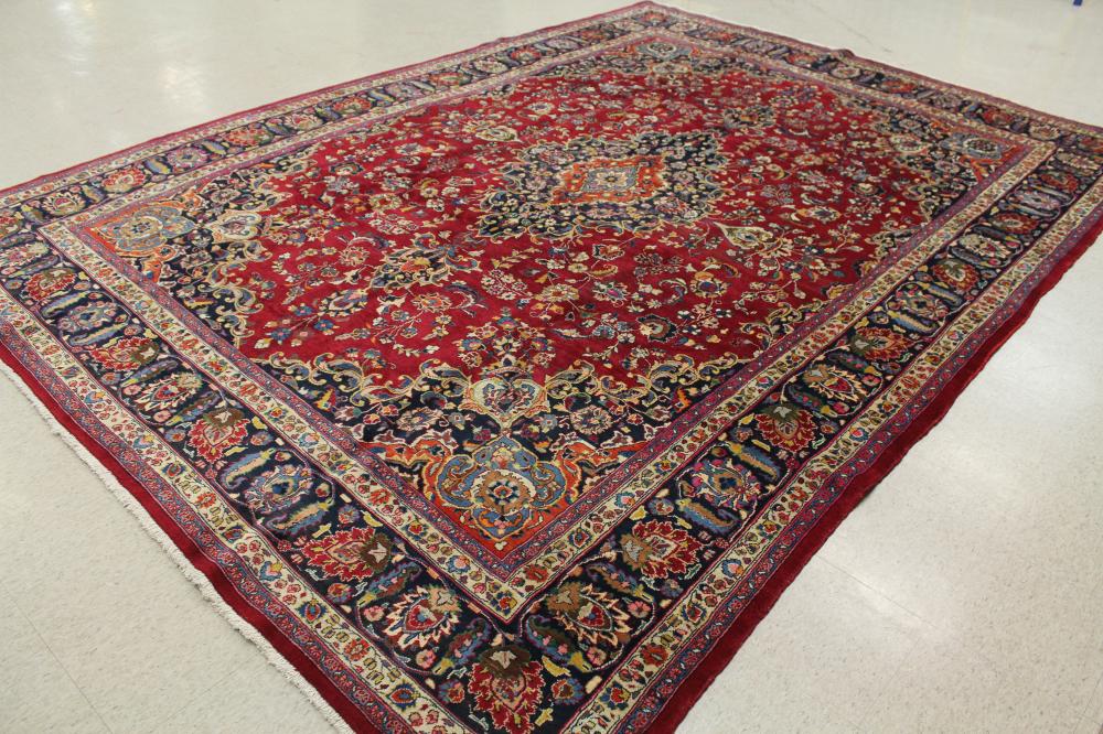 VINTAGE HAND KNOTTED PERSIAN CARPET,