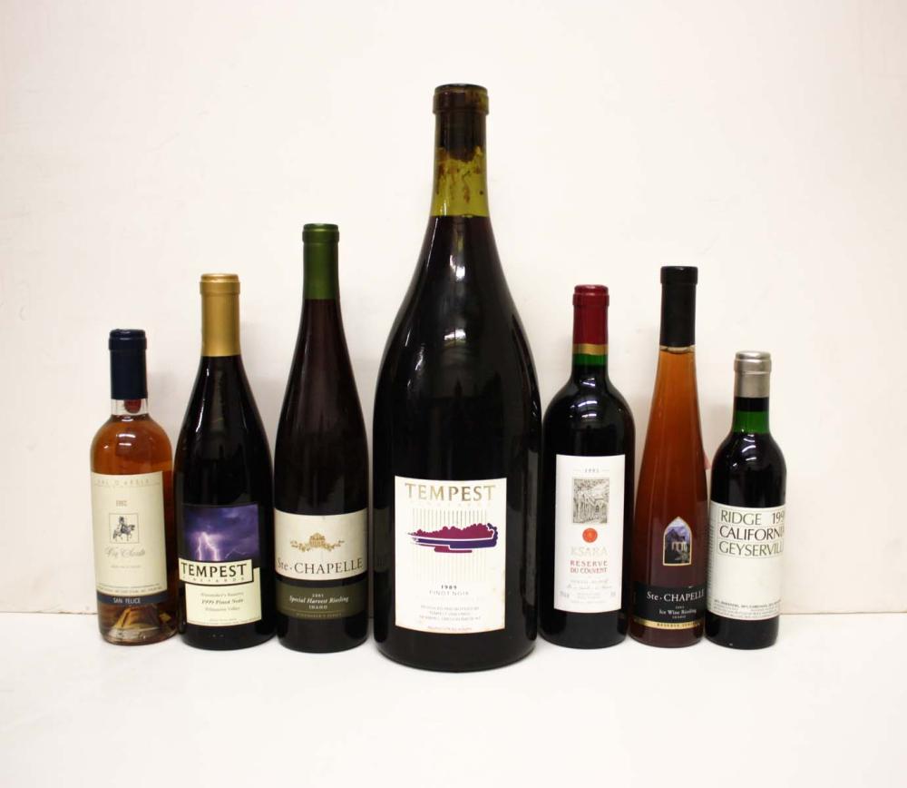 THIRTY-EIGHT BOTTLE VINTAGE WINE COLLECTION: