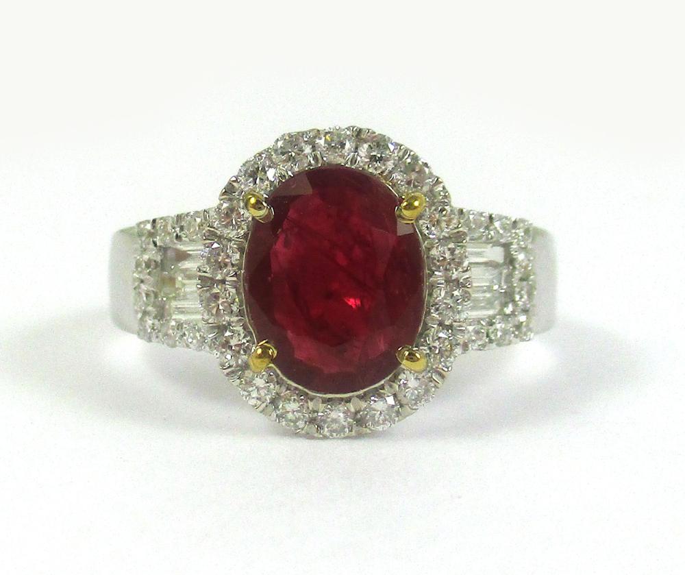 RUBY, DIAMOND AND EIGHTEEN KARAT GOLD