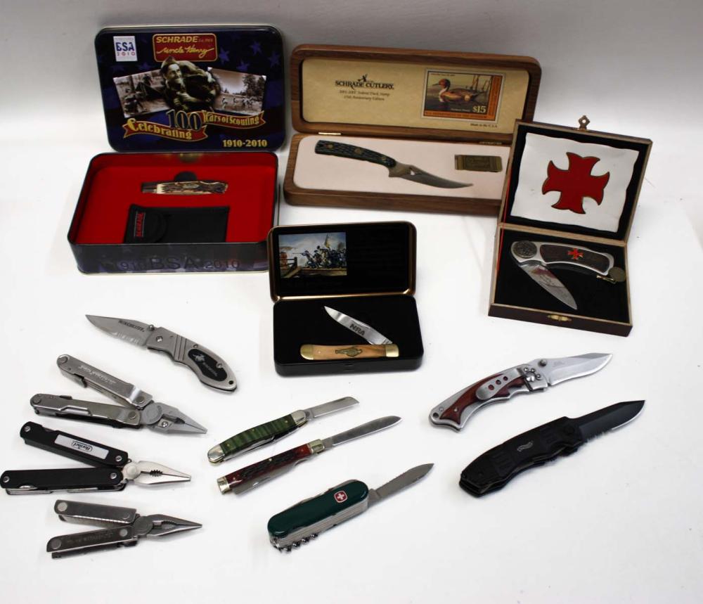 COLLECTION OF THIRTEEN POCKET KNIVES MULTI 33ee7f