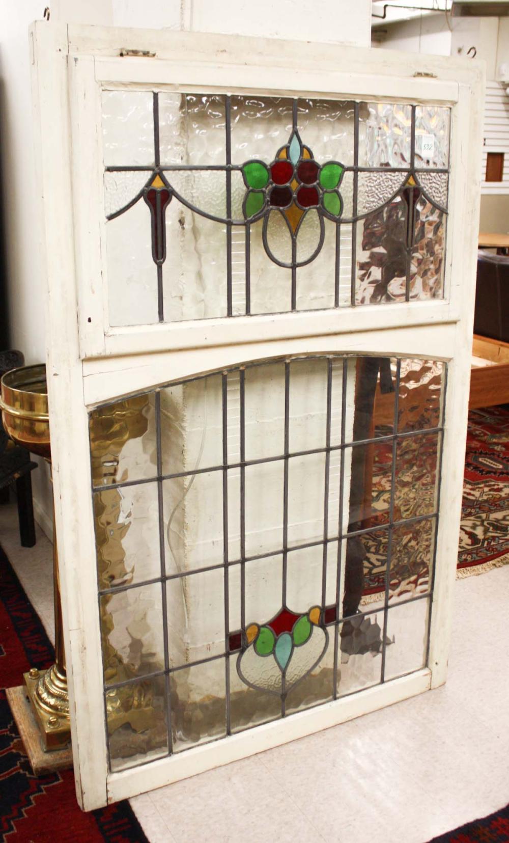 STAINED AND LEADED GLASS WINDOW  33ee94