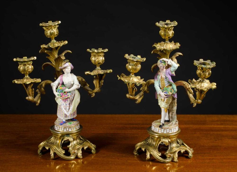 MEISSEN ATTRIBUTED PORCELAIN AND