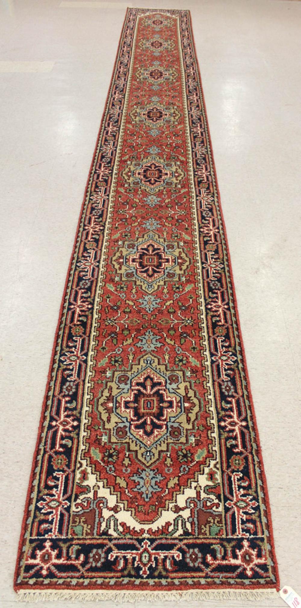 HAND KNOTTED ORIENTAL LONG RUG,