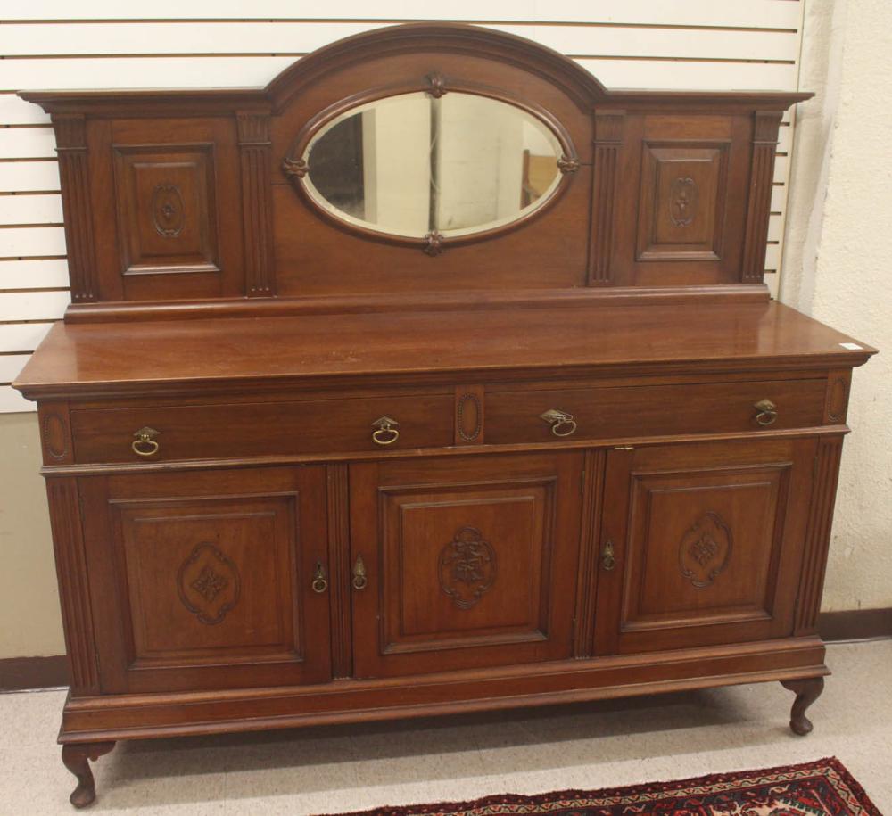 LATE VICTORIAN MAHOGANY SIDEBOARDLATE