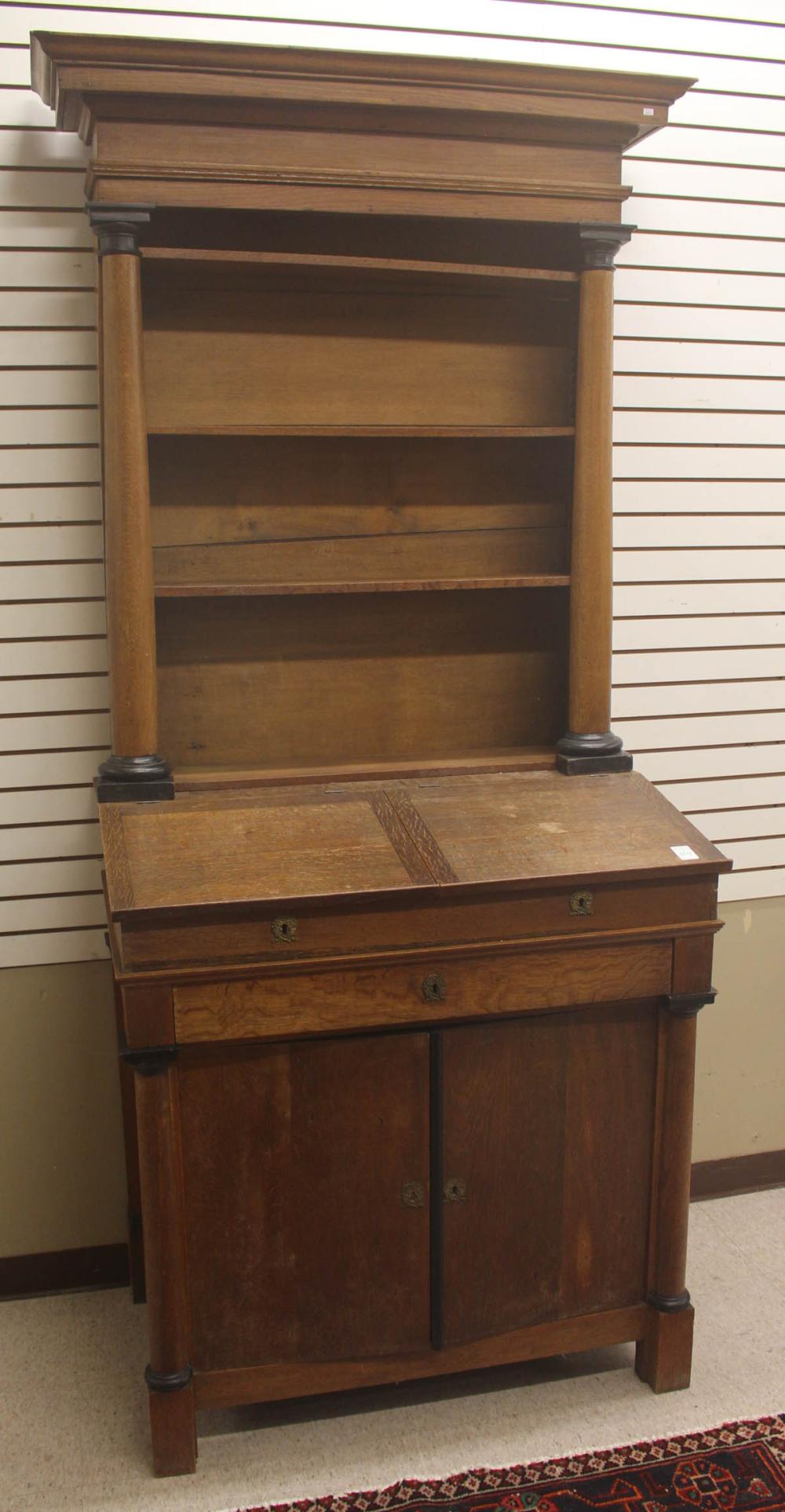 BIEDERMEIER OAK STAND-UP SECRETARY