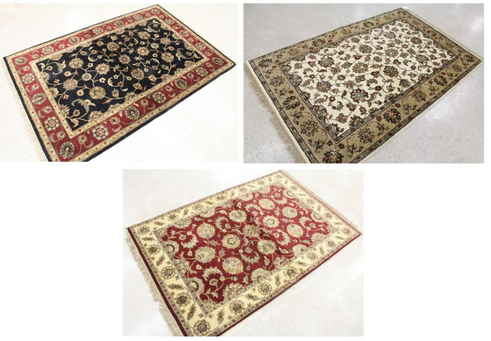 THREE HAND KNOTTED ORIENTAL AREA 34190c