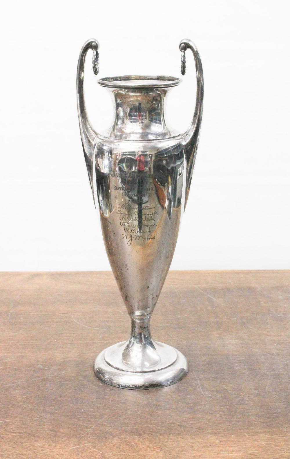 STERLING SILVER FOOTED TROPHY  34194a