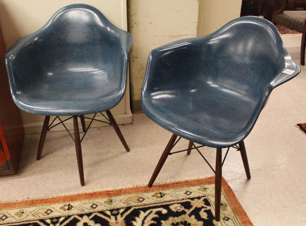 A PAIR OF BLUE 'CASE STUDY' FIBERGLASS