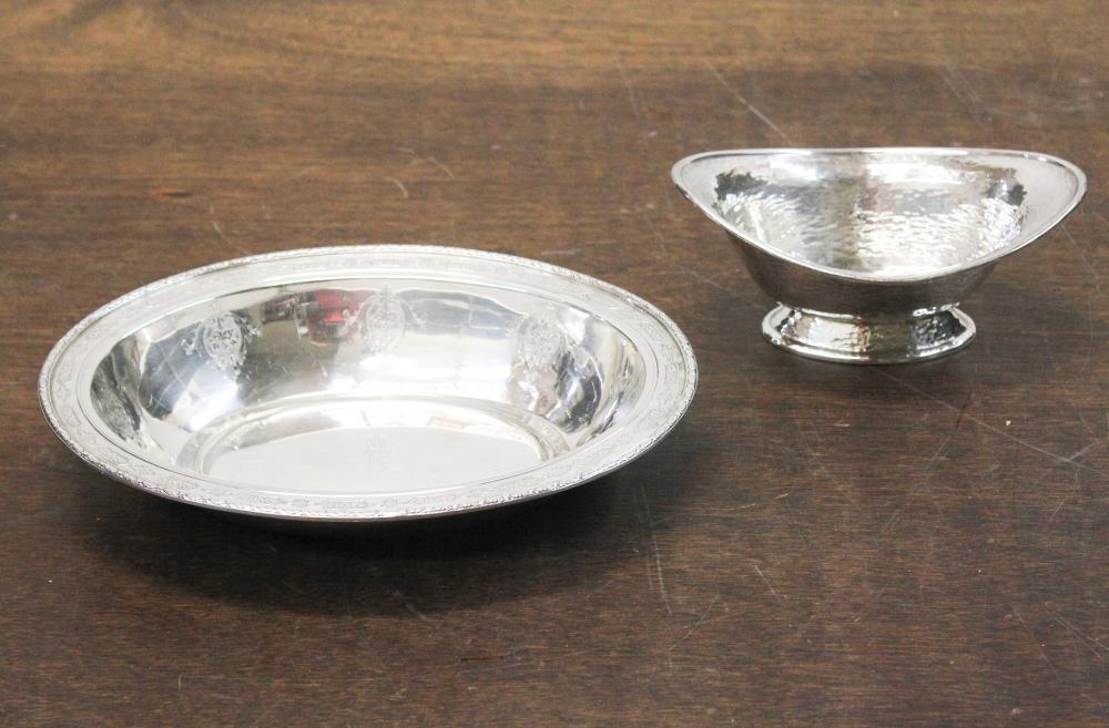 TWO STERLING SILVER BOWLS A FOOTED 3419d1