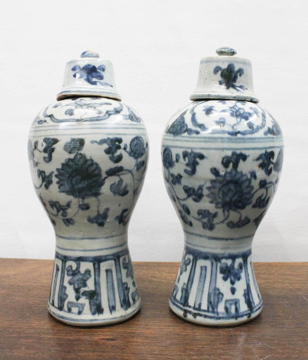PAIR OF CHINESE BLUE AND WHITE 3419f6