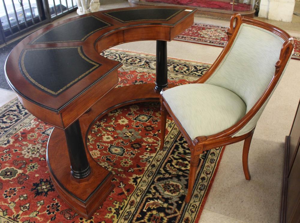 REGENCY STYLE MAHOGANY DEMILUNE 3419fc