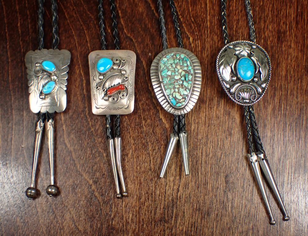 FOUR NATIVE AMERICAN STYLE BOLO 341a04