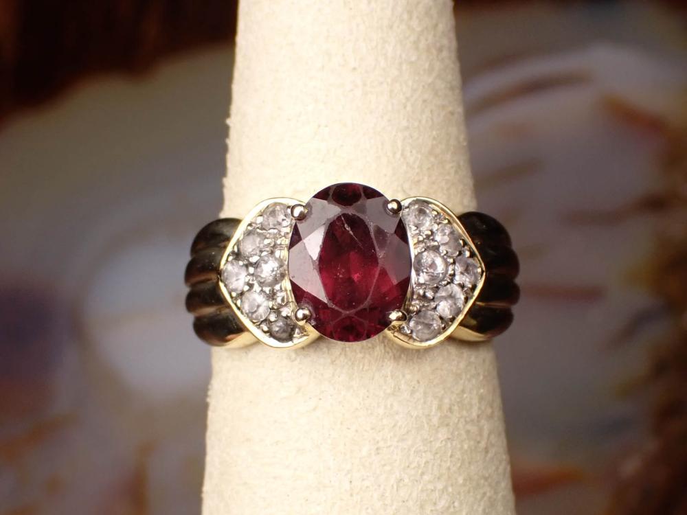 GARNET AND FOURTEEN KARAT YELLOW 341a12