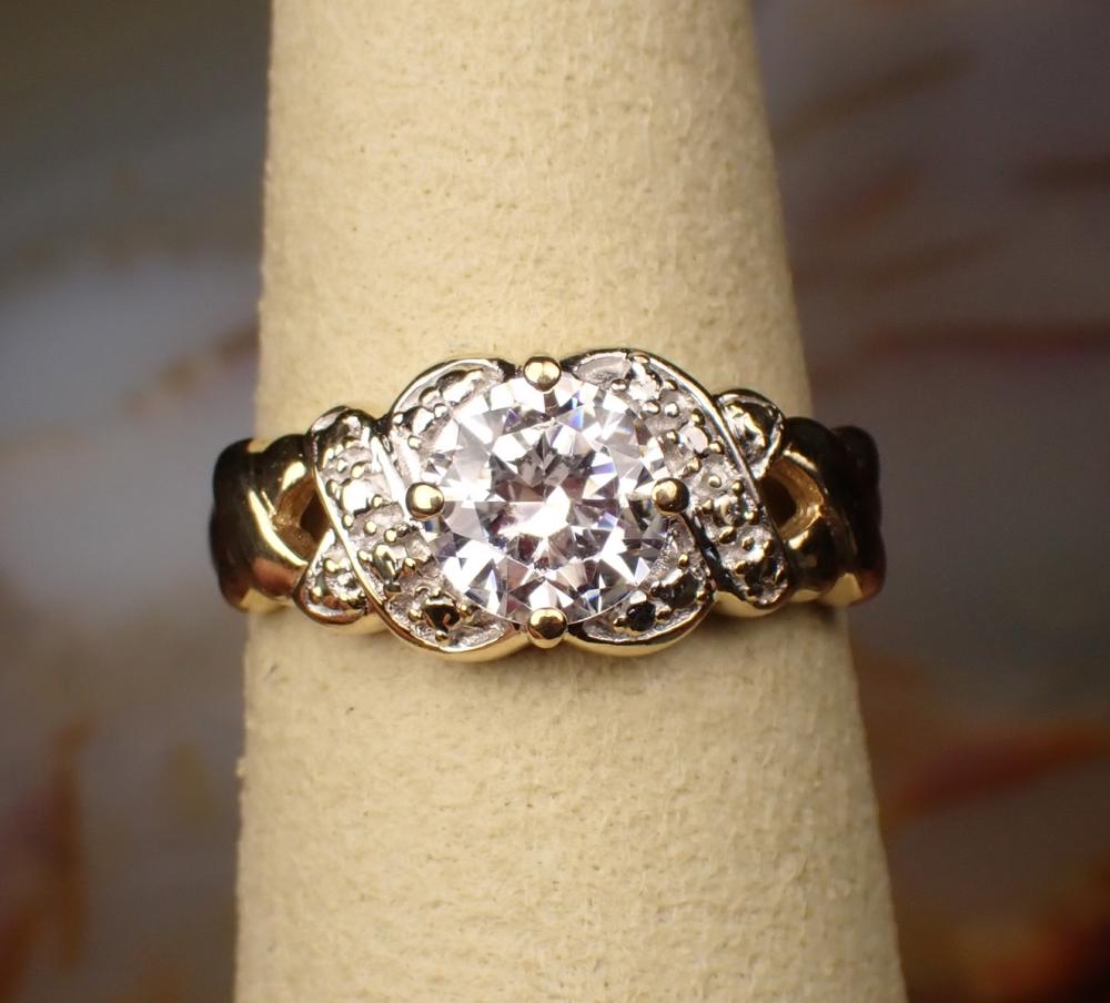 CUBIC ZIRCONIA AND TWO TONE GOLD 341a29