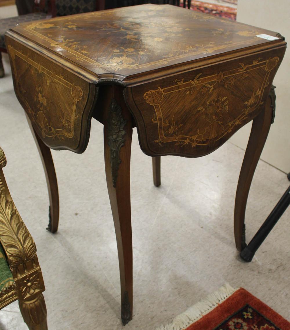 LOUIS XV STYLE DROP LEAF MARQUETRY 341a61