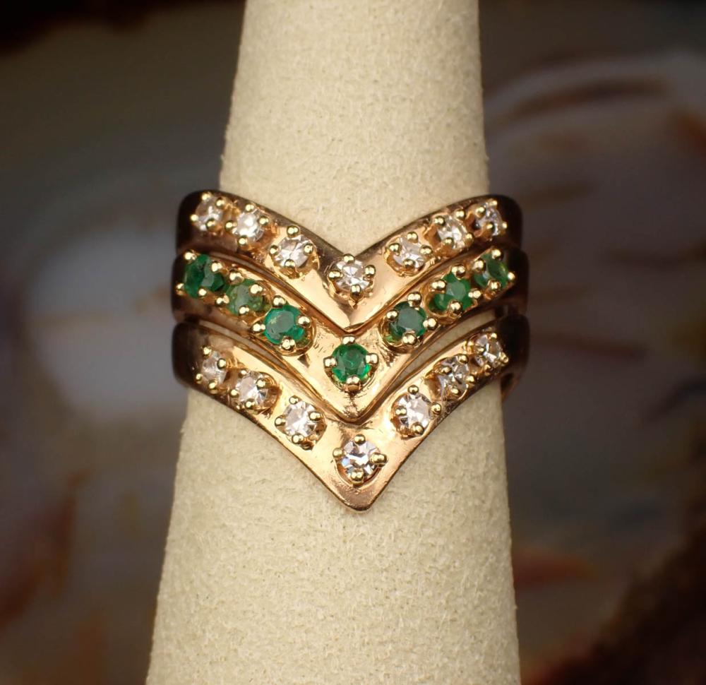 DIAMOND EMERALD AND FOURTEEN KARAT 341a86