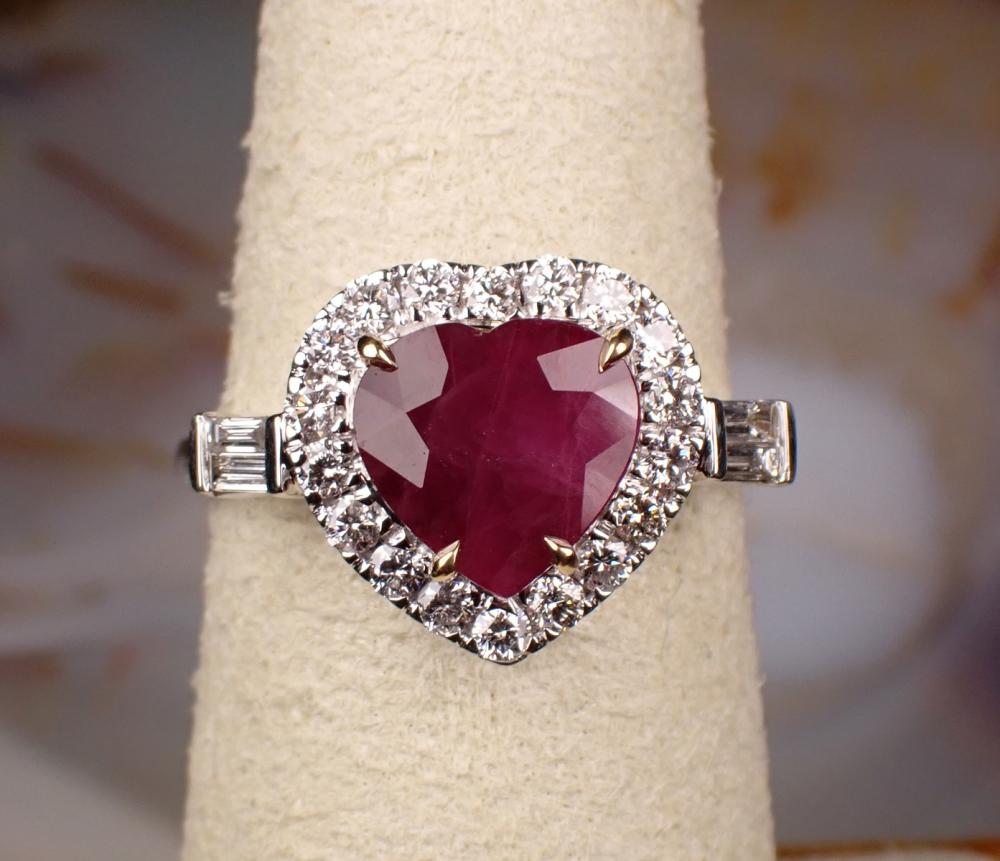 GIA CERTIFIED RUBY AND EIGHTEEN 341abb