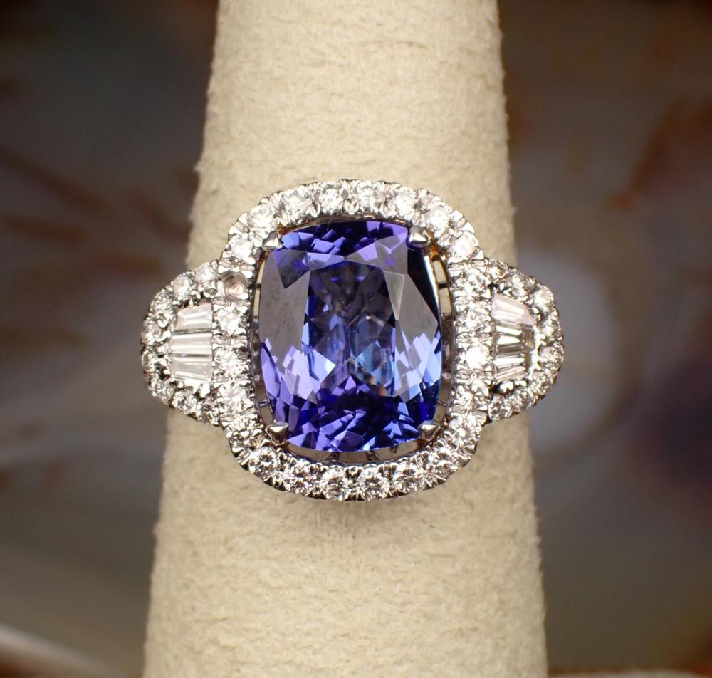 TANZANITE, DIAMOND AND FOURTEEN