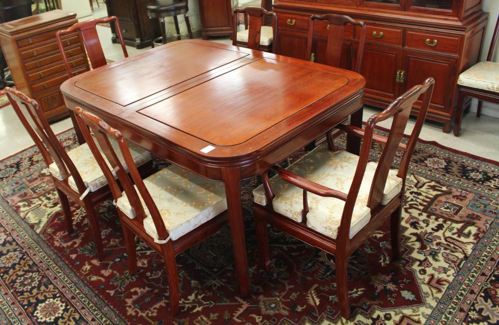 ROSEWOOD DINING TABLE AND CHAIR
