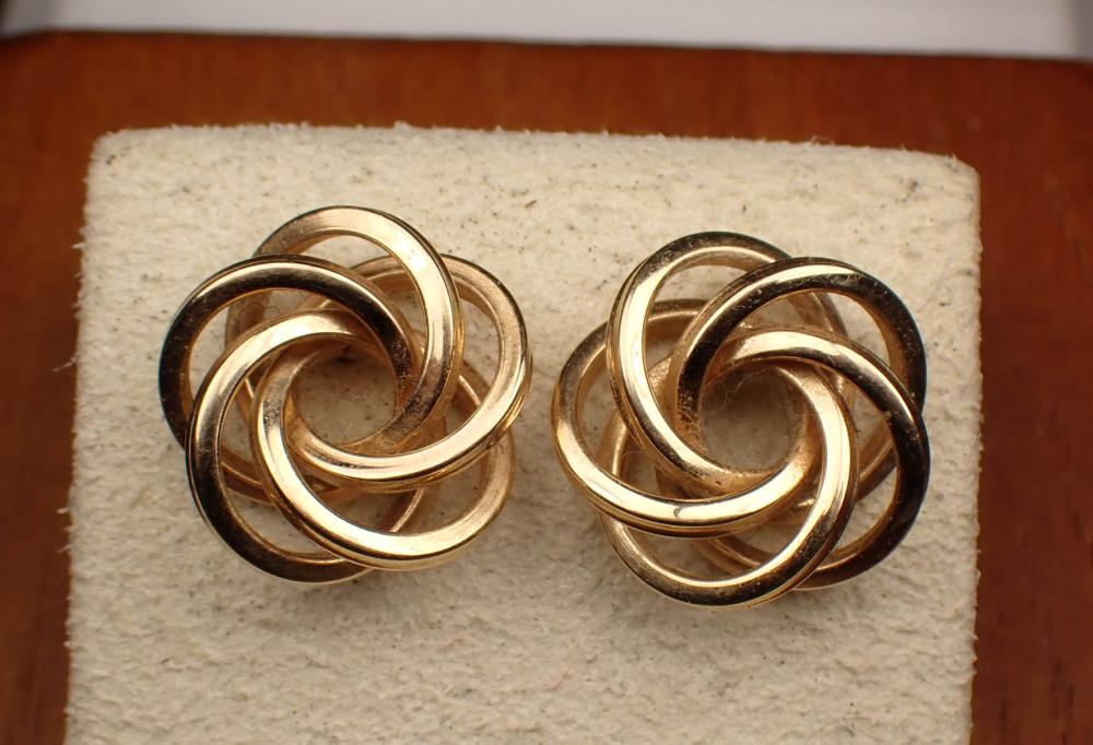 PAIR OF FOURTEEN KARAT GOLD LOVE 341bc4