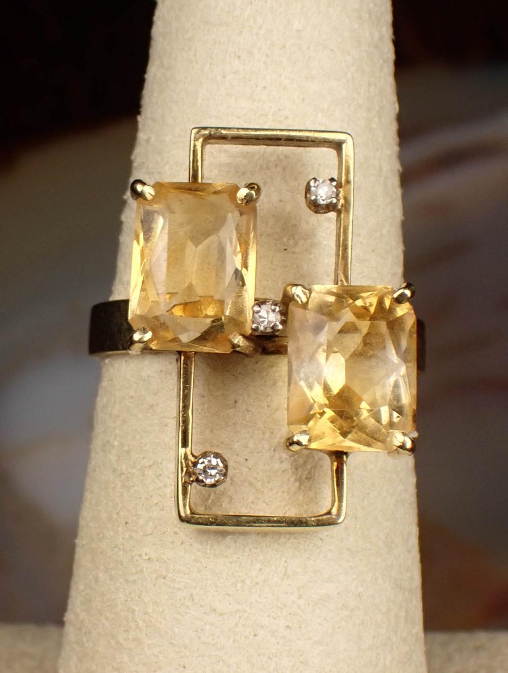 CITRINE DIAMOND AND FOURTEEN KARAT 341bf6