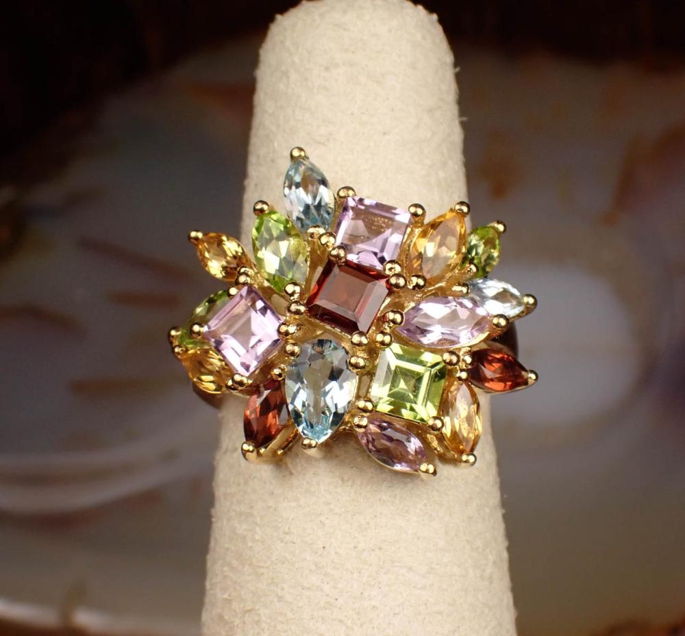 MULTI COLOR GEMSTONE AND YELLOW 341c27