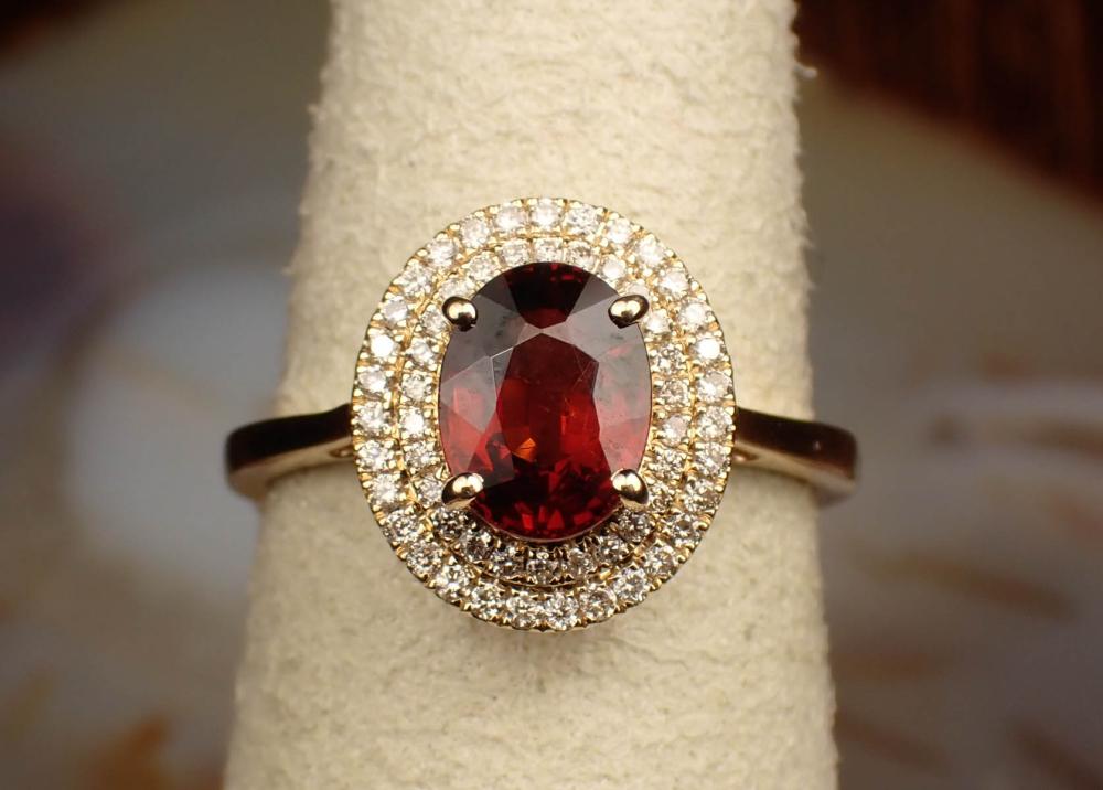 GARNET DIAMOND AND FOURTEEN KARAT 341c5a